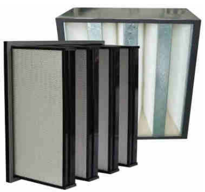 filtros de aire hepa en V